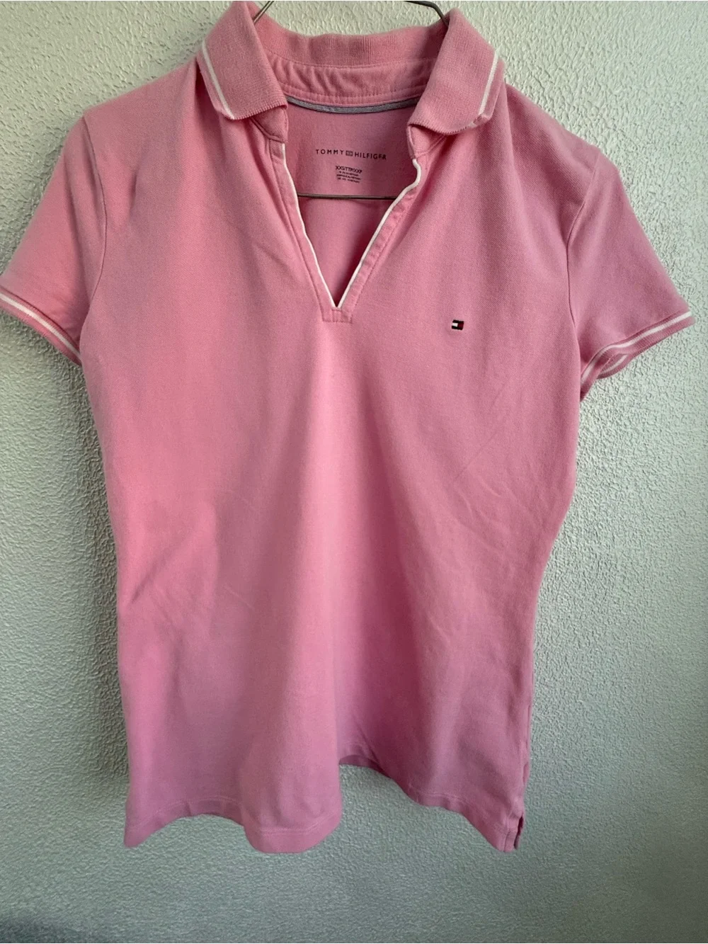Tommy Hilfiger Pink Short Sleeve Polo Top